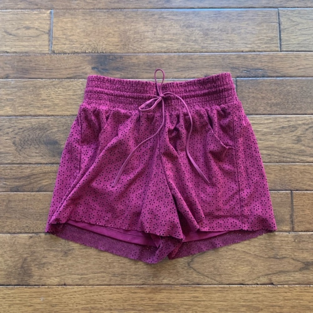 Maurices Burgundy Eyelet Shorts Size Small